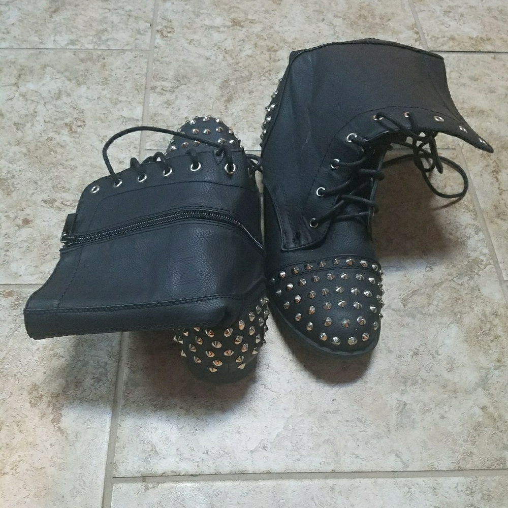 Studded Combat Boots